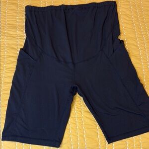 Maternity Soft Black Women's Bike Shorts
